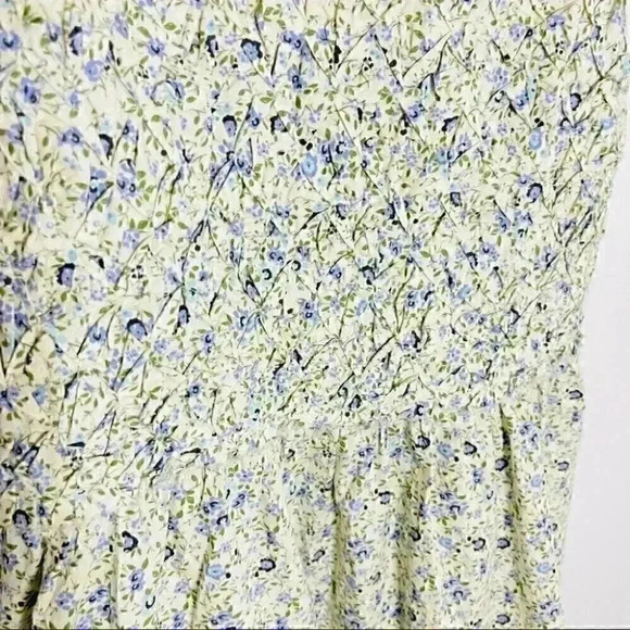 NEW Free People Petunia Mini Dress Tea Combo Floral Bohemian Cottagecore Prairie - Picture 3 of 8